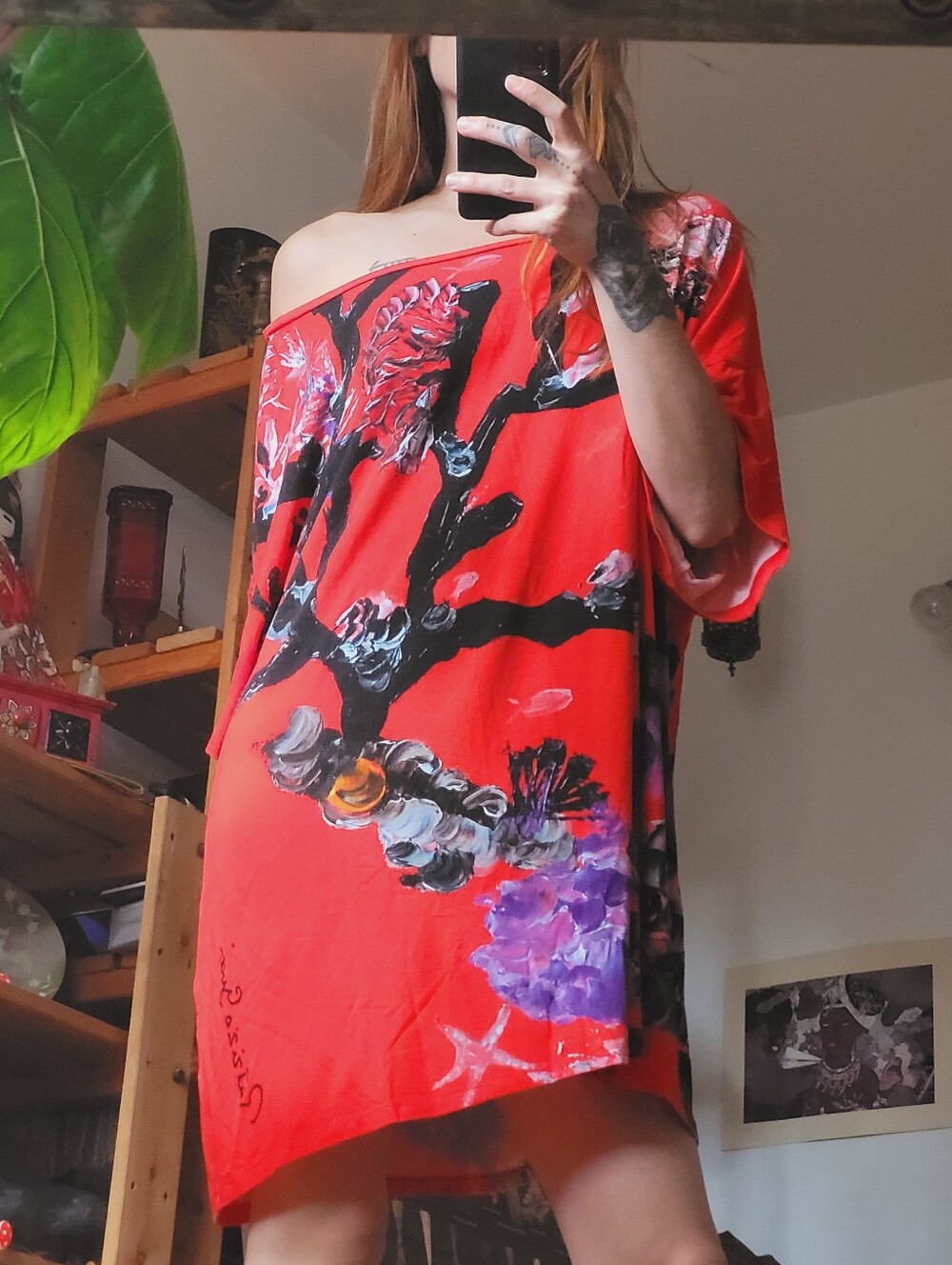 Vilebrequin For Patrizia Gucci Poppy Red Floral Print Coverup Dress - One Size